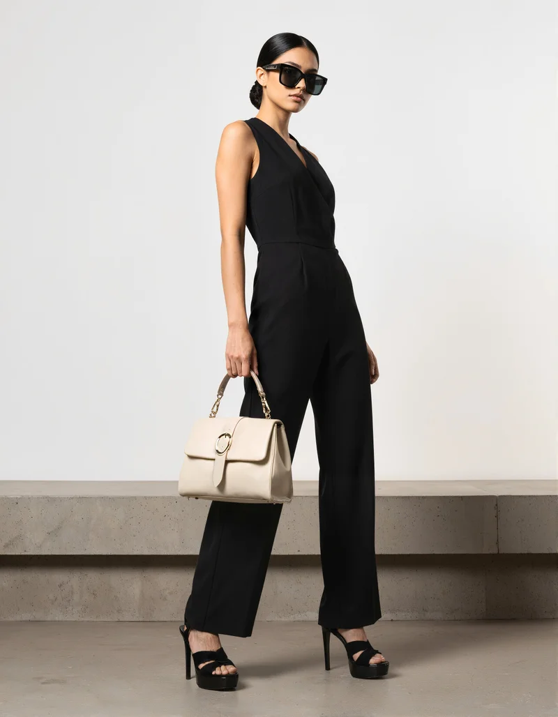 STEVE MADDEN Steve madden bengine women's bone/gold satchel bag